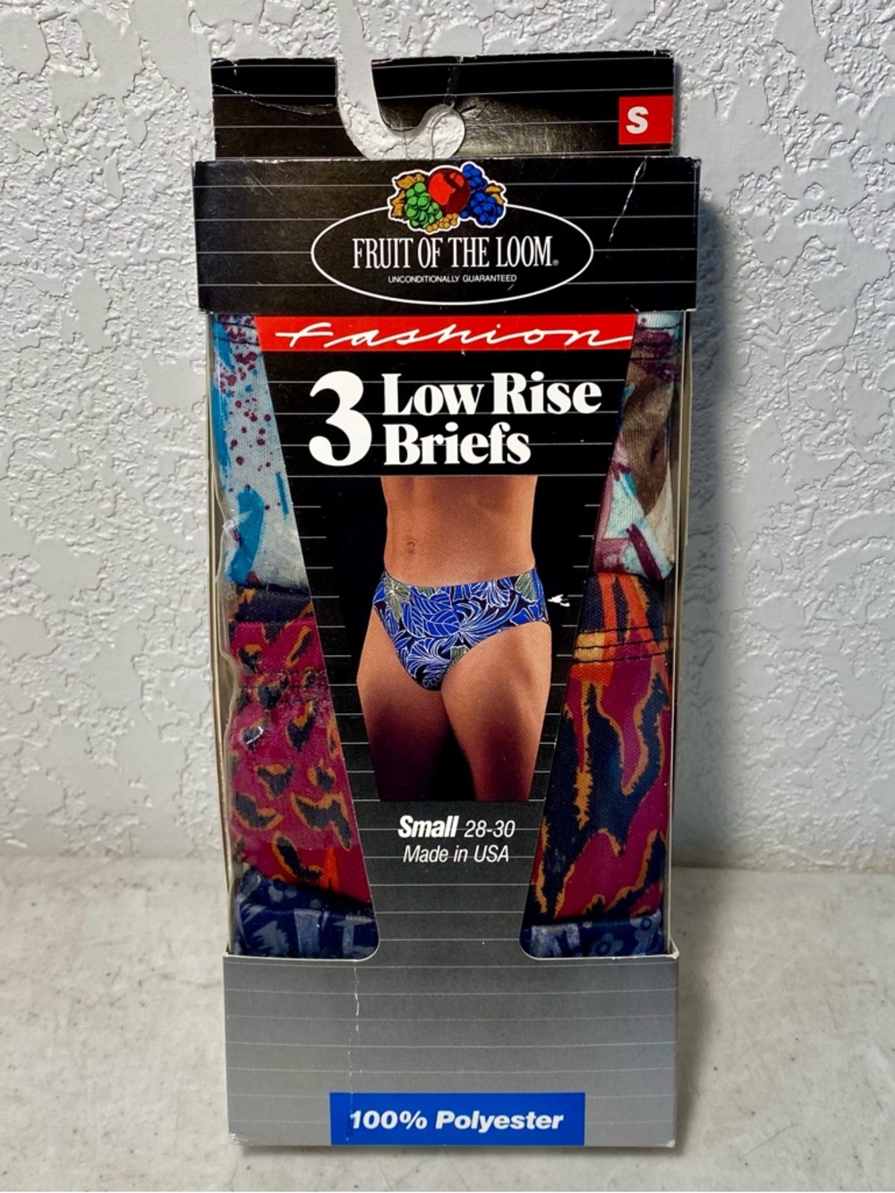 Vintage Fruit Of The Loom Low Rise Briefs Mens Small Made in USA 3 Pack Vtg 1990